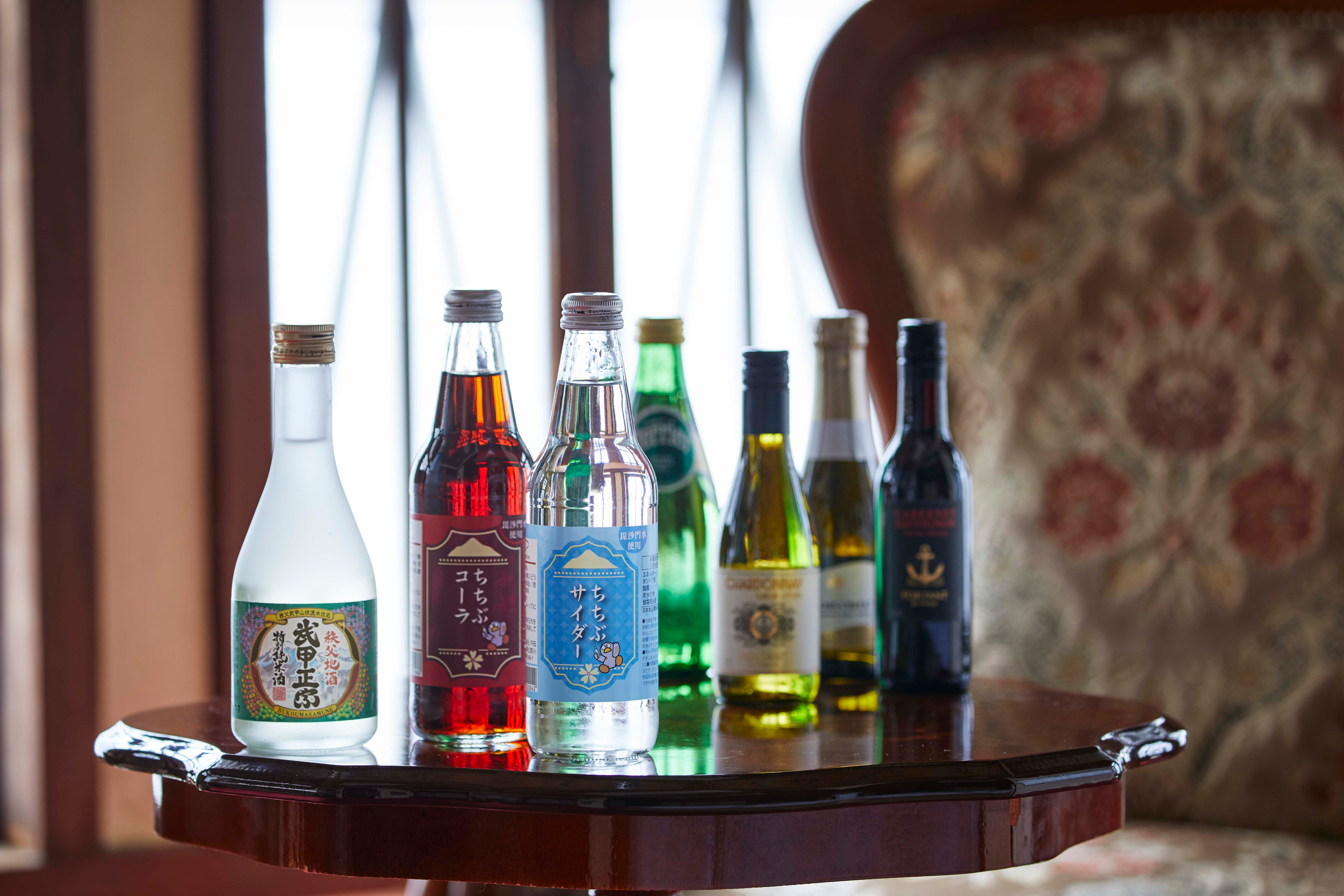 冷蔵庫の地元飲料